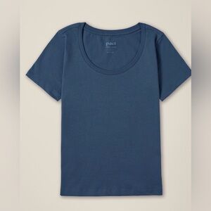 Pact Organic cotton Scoop Neck Tee in Navy Blue